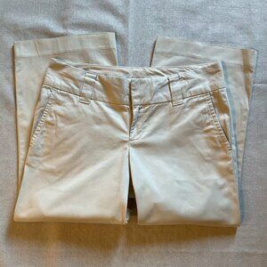 Banana Republic Y2K Women's Wide Waistband Chino Capri Pants, Stone, Sz 6